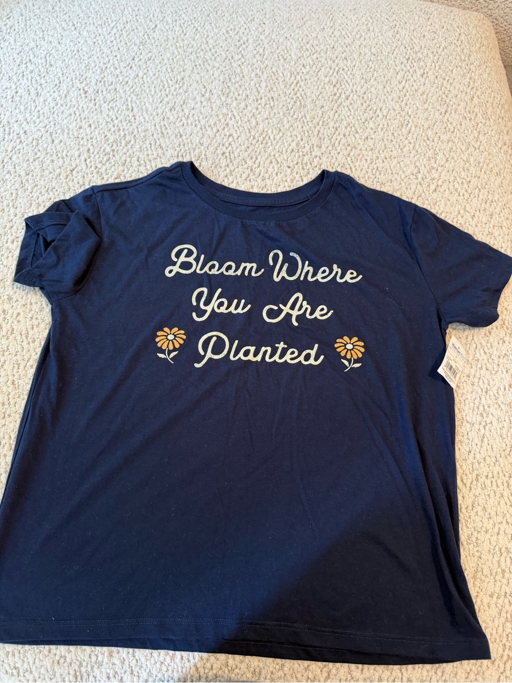 Fifth Sun Navy 'Bloom Where You Are Planted' Girls' Graphic Tee